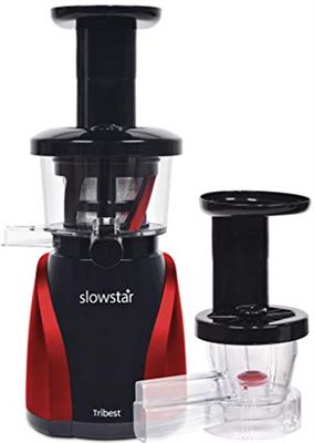 Tribest Slowstar Slow Juicer - verticale sapcentrifuge voor groenten fruit - 47 omw/min, 200 W - sappers - rood | Prijzen vergelijken | Kieskeurig.nl