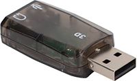 HAOX Externe geluidsadapter, stabiele schijfvrije onafhankelijke USB-geluidskaart 3,5 mm-aansluitingen voor voor pc