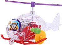 Verliked Transparant Mini Simulatie Vliegtuig buiten Wind Up Clockwork Toy Kids