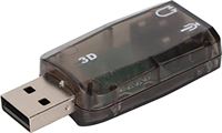 CUEA USB-stereogeluidskaart, snelle externe geluidsadapter Plug en play virtuele 5.1-kanaals 3,5 mm-aansluitingen voor laptop voor