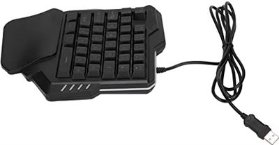 XINL Eenhandig toetsenbord, ergonomisch ontwerp Plug en Play 35-toetsen LED-backlit eenhandig gamingtoetsenbord voor thuis voor slaapzaal voor | Prijzen vergelijken | Kieskeurig.nl