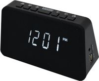 Autovision WM3020I wekkerradio met draadloze telefoonoplader - Dual alarm – zwart
