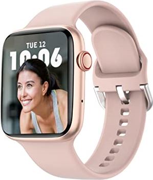 THANGT DT7 horloge 7 Smart Watch voor Android iPhone, Bluetooth-telefoongesprekken, Alexa GPS ingebouwd, Fitness sporthorloge voor mannen vrouwen, Bloedzuurstof Hartslag Slaap Tracking, waterdicht, zwart