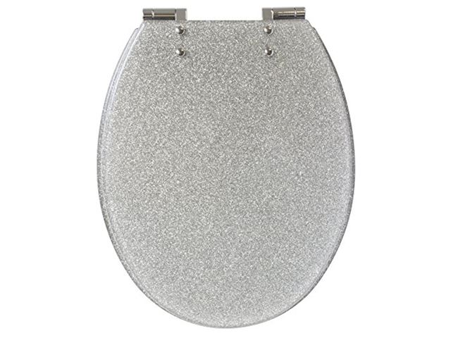 Snor redden spoel Gelco 709563 Glitter WC-bril, motief glitter, softclosemechanisme kunsthars  zilver 46 x 34 x 7,5 cm | Prijzen vergelijken | Kieskeurig.nl