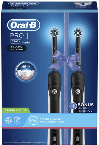 werkwoord wrijving Zeggen Oral-B PRO 790 zwart, wit / duo pack elektrische tandenborstel kopen? |  Kieskeurig.be | helpt je kiezen
