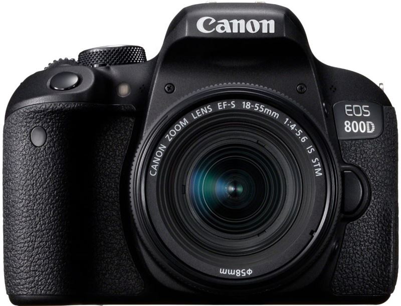 Canon EOS 800D + EF-S 18-55mm 4.0-5.6 IS STM zwart