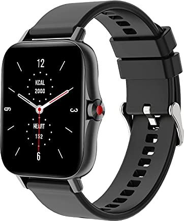 ZWG Smart Horloge voor Android iOS Telefoons Smartwatch Fitness Tracker Fitness Horloge met Bluetooth Call Hartslag Bloeddrukmeter Vrouwelijke Menstruatiecyclus Smart Horloges voor Mannen Vrouwen (Zwart)