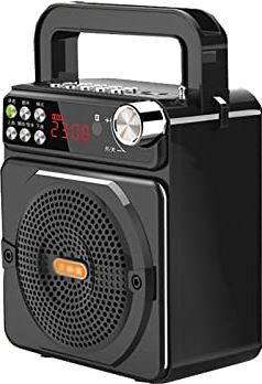 OOOFFFFFFFF Bluetooth Speaker/Wireless Bluetooth high Volume Portable Portable Collection Voice Announcer Loudspeaker Speaker (Color : Black)