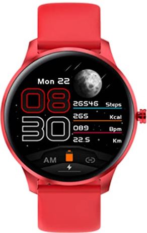 JXFY Smart Watch Activity Tracker Waterdicht Fitness Tracker Horloge met Bluetooth, Wekker Smart Band Calorieën Stappenteller voor Vrouwen Mannen, Azure Blauw (Tango Rood)