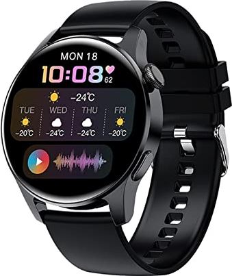 CHYAJIG Slimme Horloge Bluetooth Call Smart Horloge Mannen Volledige Touchscreen Sport Fitness horloge Bluetooth is geschikt for Android iOS Smart Watch Muziek spelen for de mens