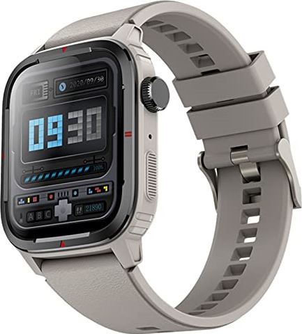 TZFSTV Smart Watch, Heren Dames Smartwatch Voor Android En Ios Compatibel, Bluetooth Bellen 1,7-Inch Waterdichte Activiteitentracker, Sportfitness-Tracker Met Afspeelmuziekcamerabediening,Grijs