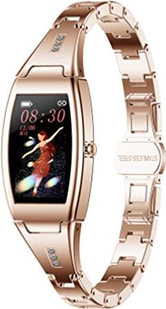JXFY Smart Horloge Multi-Dial Horloges voor Vrouwen, Fitness Tracker 1.1 "Touchscreen Smartwatch Fitness Horloge, IP67 Waterdichte Stappenteller Activiteitstracker voor Android Ios, Zilver (Goud)
