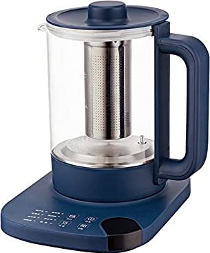 LIXIDIAN Elektrische waterkokers voor kokend water 800W Health Pot Office Home Multifunctionele kleine glazen waterkoker Geïntegreerde warmtebehoud Flower Tea Pot 1.8L voor koffie en thee (Kleur: Blauw) (Bla