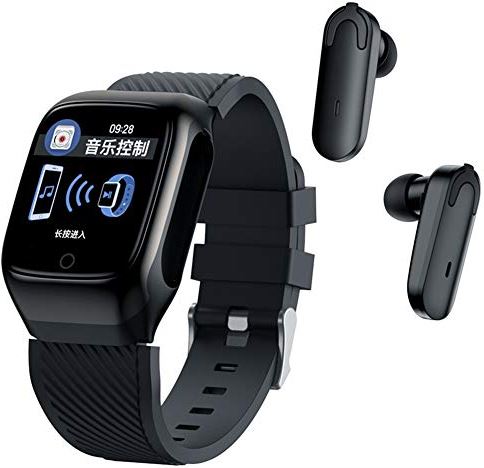 JXFY S300 Smart Horloge Mannen Oordopjes Met Bluetooth Koptelefoon Smartwatch Muziek Sport voor Oefening Run Twee In Een voor Android IOS