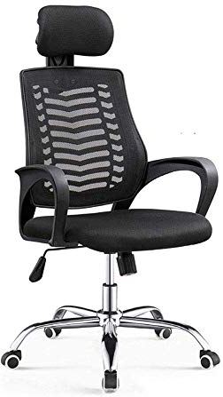 OOOFFFFFFFF Office Chair Leather Gaming Chair Racing Chair Ergonomic Backrest Fits Your Body Snugly and Reduces The Pressure on Your Backbone and Lumbar Region (Color : Black)