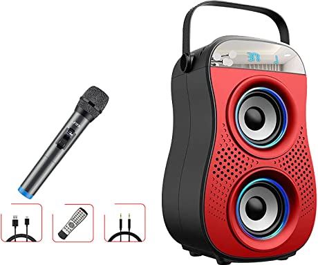 OOOFFFFFFFF Bluetooth Audio/Commercial Voice Player/Home Outdoor Square Dance K Song Four Speakers high Volume Portable Small Audio (Color : Red Size : C)