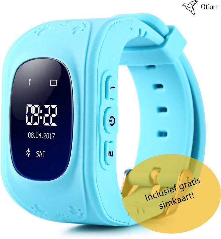 Otium GPS Horloge Kind - OLED - Wearables Smartwatches Gps Horloge Kind Tracker - Smartwatch - Kinder Horloge - Waterdicht - Blauw - Wifi en Belfunctie - SOS Functie - Inclusief Gratis Simkaart