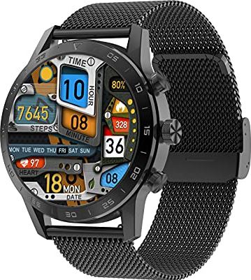 QNMM 1.39 Inch Smart Watch, Bluetooth 5.0 Chip, DIY Horloge Gezichten IP68 Waterdichte Klok Fitness Tracker Hartslagmeter Sport Smartwatch voor Mannen Vrouwen