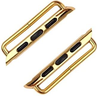 AONAON xiaojunjia 10pcs Lot Rvs Adapter Watchband for Apple Watch Band 38 40 41 42 45 44mm for Serie 2 3 4 5 6 7Connector Accessoires (Band Color : Gold 42 or 44 or 45mm)