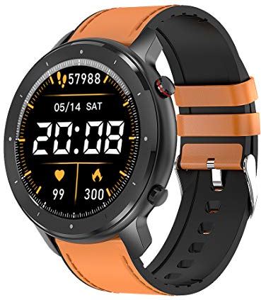 JXFY XT30 Smart Watch, 1,28 Inch Full Touchscreen Bluetooth-oproep met hartslagmeter Activiteiten Fitness Tracker, IP67 Waterdicht voor Android 4.4, IOS9.0 en hoger (B)