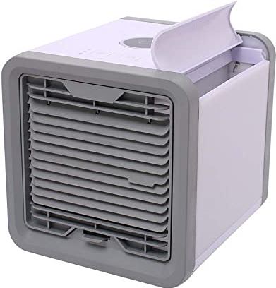 Bdlohxg Verdampingskoeler in 3 snelheden, draagbare airconditioner, USB-persoonlijke conditioners met led-licht, voor thuiskantoor, slaapkamer, kamperen buiten