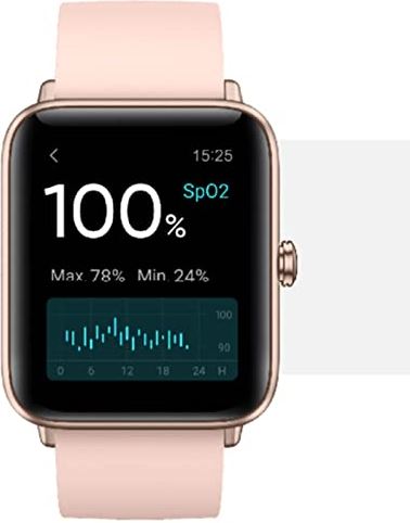 JXFY Smart Watch, 1,55-inch waterdichte activiteit Tracker, GPS sport fitness tracker met weersvoorspelling mannen vrouwen smartwatch voor Android en iOS compatibel, zwart (roze)