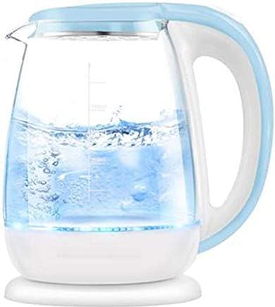 MRTYU-UY Elektrische Glazen Waterkoker Heet Water Snelle Boiler Theepot Glazen Waterkoker Waterkoker (Kleur: Blauw) (Blauw)