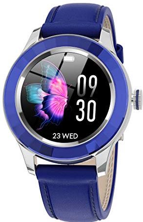 JXFY S09 Vrouwen Smart Horloge, IP67 Waterdichte Hartslag Bloeddrukmeter Bluetooth Controle Smart Horloge Voor Android Ios (D)