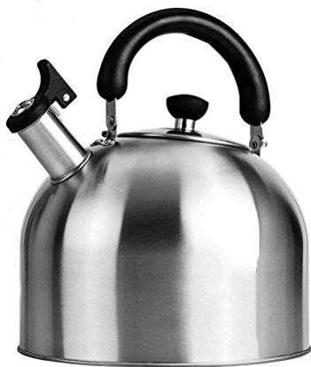 OOOFFFFFFFF Whistling Tea Kettle 2.5-6L Stainless Steel Washable Teapot with Anti-Scald Handle Suitable for All Stoves (6L) (5L)