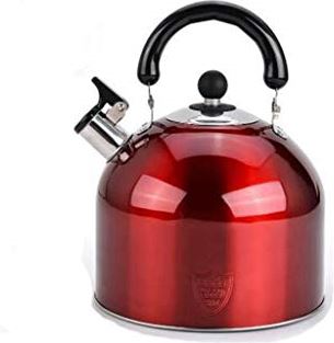 OOOFFFFFFFF Kettle - 304 Stainless Steel Kettle Gas Cooker Universal Kettle Whistle Large Capacity Kettle (color : Red) (Size : 6L)