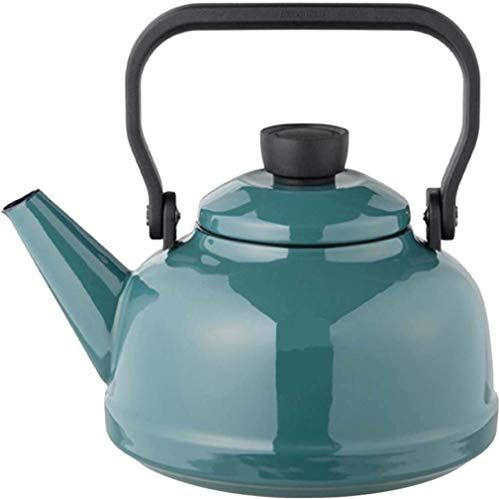 OOOFFFFFFFF Gas Kettle 2.4L Large Capacity Kettle Thick Enamel Kettle Enamel Kettle Gas and Gas Induction Cooker Household Teapot (Smoke Blue)