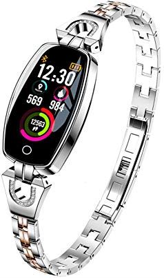 JXFY H8 Smart Horloge Vrouwen IP67 Waterdichte Hartslag Monitoring Bluetooth Voor Android IOS Fitness Armband Smartwatch (B)