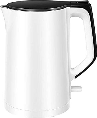 OOOFFFFFFFF hot Water Kettle Electric Household 304 Stainless Steel Electric Kettle with Integrated Heat Insulation and Automatic Power Off Open Lid to Prevent Splashing and Return Water (White)