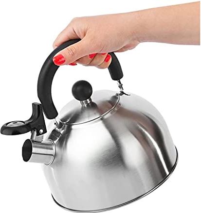 OOOFFFFFFFF Large Capacity Stainless Steel Whistling Tea Kettle Stovetop Tea and Water Boilers for Your Home from Condo or Apartment. (2l)