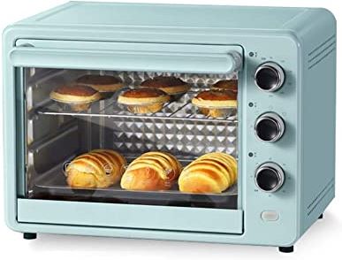 SUNWEIHAOA Multifunctionele Oven, 32L Broodrooster Oven Timer Dubbele Glazen Deur Boven- En Onderwarmte Zwarte Convectie Aanrecht Broodrooster Oven Esthetisch En Praktisch