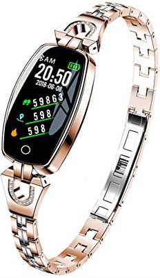 JXFY H8 Smart Horloge Vrouwen IP67 Waterdichte Hartslag Monitoring Bluetooth Voor Android IOS Fitness Armband Smartwatch (A)