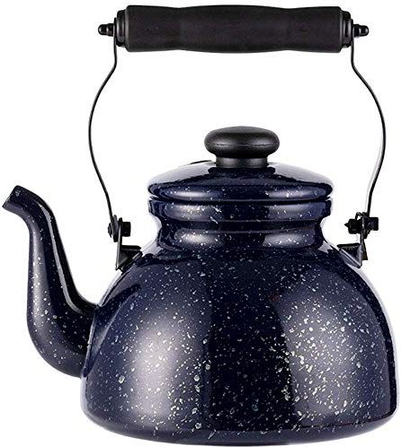 OOOFFFFFFFF 2.5 L Star Whistle Teapot Enamel Kettle - Enamel Kettle Stovetop with Anti-Scalding Handle