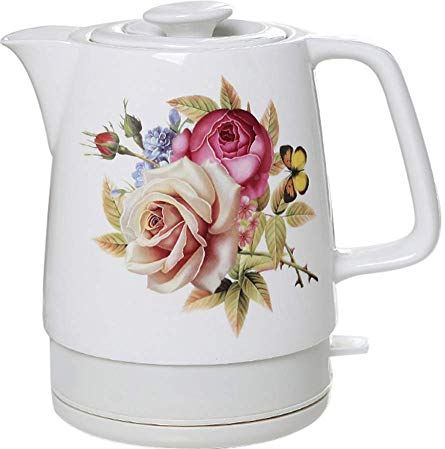 JHGF Keramische Waterkoker Draadloze Watertheepot, Theepot-Retro 1.7L Kan, 1850W Water Snel Voor Thee, Koffie, Soep, Havermout-Verwijderbare Basis, Automatische Uitschakeling/C (C)