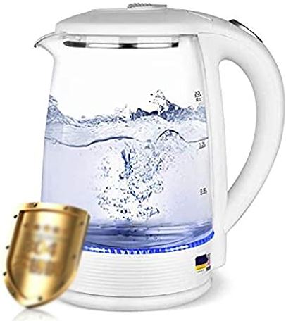 MRTYU-UY Elektrische Glazen Waterkoker Warm Water Snelle Boiler Theepot Glazen Waterkoker Elektrische Waterkoker