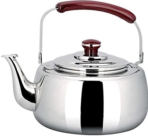 OOOFFFFFFFF Whistling Kettle for Electric Hob Whistling Teapot Camping Kettles for Boiling Water Ergonomic Stainless Steel Kettle for Stove Top Stove Top Whistling Kettle (4L)