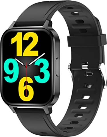 JXFY Smart Horloges, Fitness Tracker Horloges voor Mannen Vrouwen, 1.7-Inch Kleur Display Fitness Horloge IP68 Waterdicht 24 Sport Modes Stappenteller Inkomende Call Bluetooth, Zwart (Zwart)