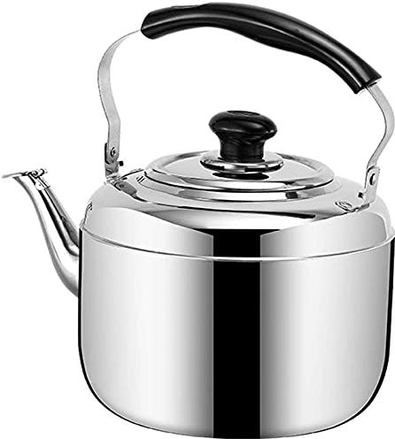 OOOFFFFFFFF Stove Top Whistling Kettle Large Capacity Tea Kettle Stainless Steel Bakelite Handle Teapot for Stove Top Whistling Gas Kettle with Whistle (Silver 7L) (Silver 6L)