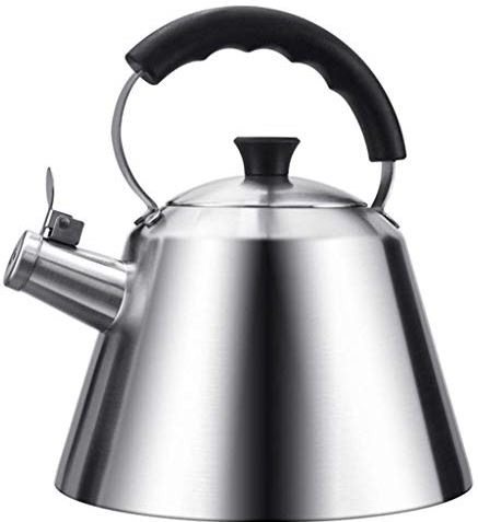 OOOFFFFFFFF Large Stainless Steel Whistling Kettle with Folding Handle 304 Stainless Steel 3 Liter Whistle Gas Stove Induction Cooker Household Kettle