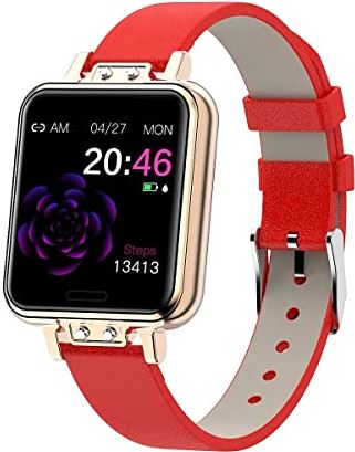 CHYAJIG Slimme Horloge Smart Horloge For Vrouwen Bloeddruk Hartslag Monitor Fitness Tracker Alarm SmartWatch For Android IOS Vrouwen Horloges (Color : 3)
