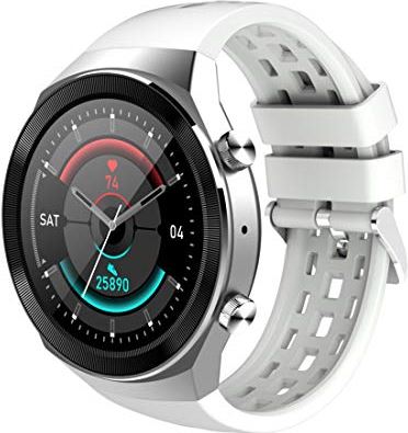 JXFY Q8 Smart Horloge voor Mannen, 1.3 Inch IPS-scherm Bluetooth Call IP67 Waterdichte ECG Hartslag Fitness Smartwatch, voor Android 4.4+/iOS 8.0+(C)