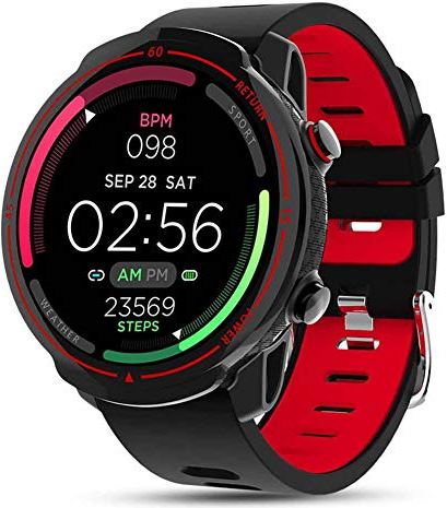 JXFY T30 Sport Tracker Smart Watch, 1,3 "Full Circle Screen met Hartslagmeter IP68 Waterdicht Fitness Horloge, Compatibel met Android 4.4 en hoger IOS 7.1 en hoger (B)