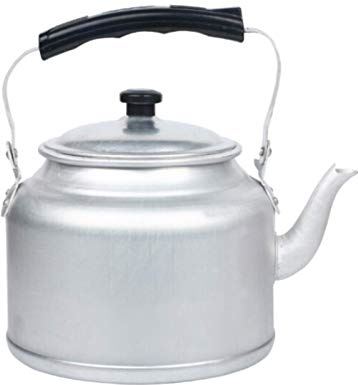 OOOFFFFFFFF Old Antique Aluminum Tea Kettle Ergonomic Silver Tea Kettle Suitable for Stove Gas Stove (5L)