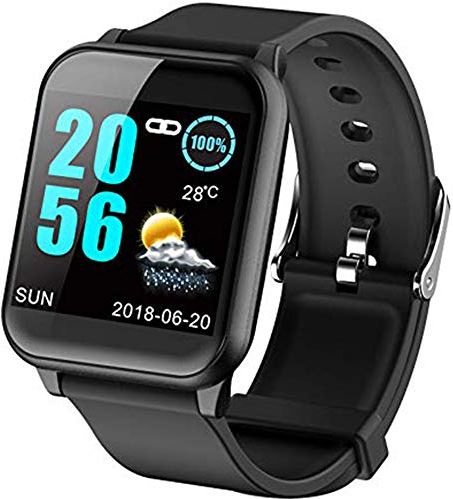 JHDDPH3 Smartwatch Fitness Tracker Hartslag Monitor Bloeddruk Smart Horloges for Android IOS Stappenteller Activiteit Tracker horloge sporthorloge (Color : Black)