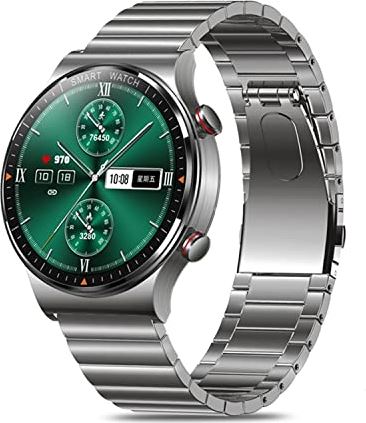 CHYAJIG Slimme Horloge 454 * 454 Screen Smart Watch Toon altijd de Time Bluetooth Call Local Music SmartWatch for Mens Android Matching-oortelefoons (Color : Space gray)