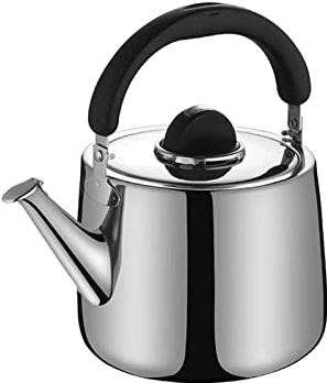 OOOFFFFFFFF Stove Top Kettle Camping Stainless Steel Electric Whistling Teapot Milk Water Coffee Kettles for Universal Induction Cookers Stove Gas Kettle (2L) (5L)